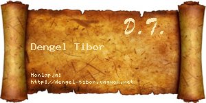 Dengel Tibor névjegykártya